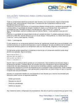 Soluções Térmicas para Computadores