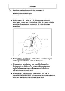 Antenas Par&acirc;metros fundamentais das antenas