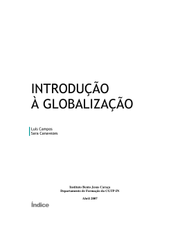 Introdu&ccedil;&atilde;o &agrave; Globaliza&ccedil;&atilde;o