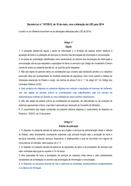 Decreto-Lei n.º 107/2012, de 18 de maio