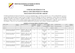 Comunicado Público Nº 04 Exclui e inclui cargos
