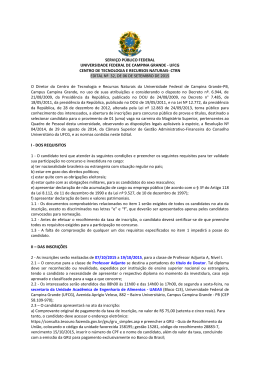 o edital - Universidade Federal de Campina Grande