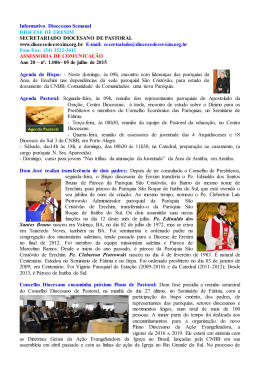 Informativo dia - Diocese de Erexim