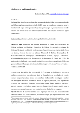 Delminda Rijo - Os Escravos na Lisboa Joanina - citcem-ghp
