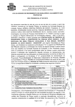 PREFEITURA DO MUNICÍPIO DE OSASCO sEcRETARIA DE