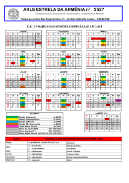 Calendario Reunioes 2014