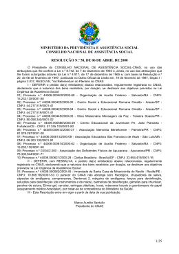 058 a 078 - MINIST&Eacute;RIO DO Desenvolvimento Social e