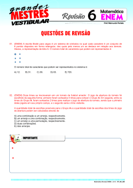 QUEST&Otilde;ES DE REVIS&Atilde;O - Grandes Mestres Vestibular