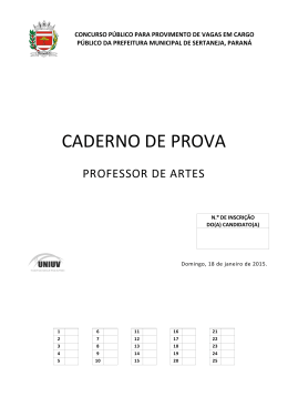 Professor de Artes - Concursos
