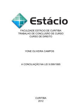 faculdade est&aacute;cio de curitiba trabalho de conclus&atilde;o de curso curso
