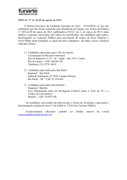 Edital da segunda convoca&ccedil;&atilde;o