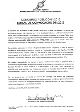 Edital de Convocação 01/2015