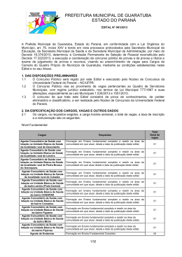 A Prefeita Municipal de Guaratuba, Estado do Paraná - NC