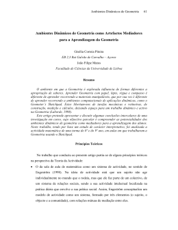 Ambientes Din&acirc;micos de Geometria como Artefactos Mediadores