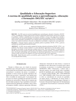Qualidade e Educa&ccedil;&atilde;o Superior