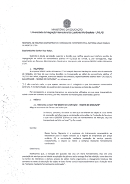 Resposta ao Recurso Hierárquico MMW Irmãos