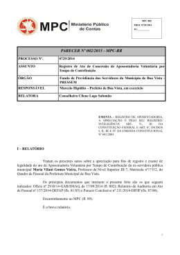 parecer nº 002/2015 - mpc-rr - Ministério Público de Contas | Roraima