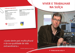 Brochura "Viver e trabalhar na Suíça: Trabalho"