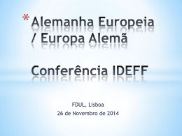 Alemanha Europeia / Europa Alemã Conferência IDEFF
