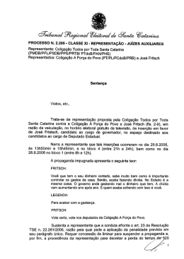 Processo n. 2.299 - Classe XI - Tribunal Regional Eleitoral de Santa