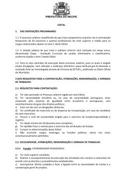 Edital Sele&ccedil;&atilde;o Simplificada PELC