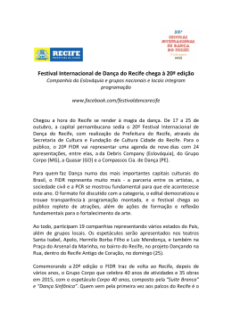 Clique para ler o release do 20&ordm; Festival Internacional de Dan&ccedil;a do