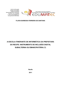 a escola itinerante de inform&aacute;tica da prefeitura do recife