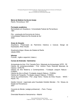 Curr&iacute;culo PDF - Semin&aacute;rio de Cidades Fortificadas
