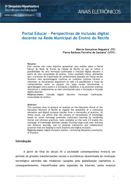 Portal Educar – Perspectivas de inclusão digital - Nehte