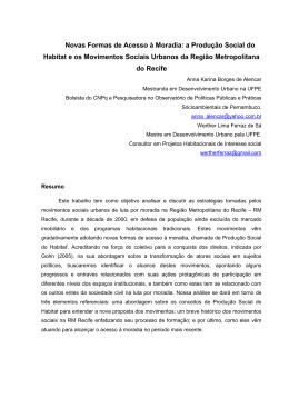 a Produ&ccedil;&atilde;o Social do Habitat e os Movimentos Sociais Urbanos