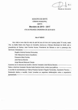 MUNICIPIO DE sERTÃ cÃMARA MUNICIPAL sERTÃ