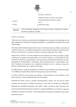 Exmo(a). Senhor(a) Gabriela Santos, Conselho de Opinião