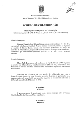 ACoRDo DE coLABoRA&Ccedil;&Atilde;o
