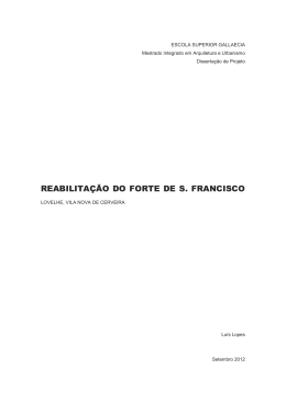 REABILITA&Ccedil;&Atilde;O DO FORTE DE S. FRANCISCO