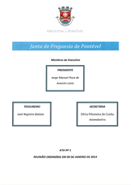 Ata nº 01 - Junta de Freguesia de Pontével