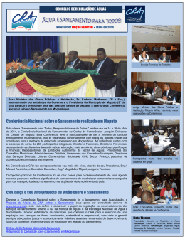 Conferência Nacional sobre o Saneamento realizada em Maputo
