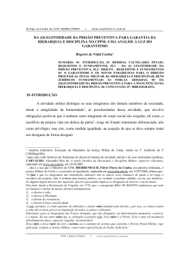 (i)legitimidade da pris&atilde;o preventiva para garantia da hie