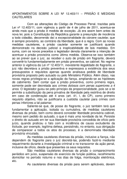 Pris&otilde;es e Medidas Cautelares - Centro de Apoio Operacional das