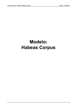 Modelo: Habeas Corpus