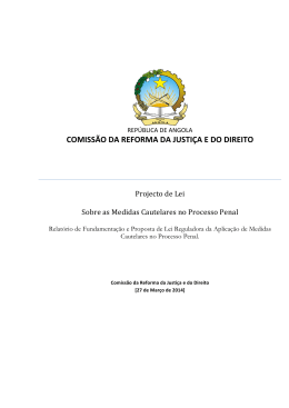 projecto de lei sobre as medidas cautelares no processo penal