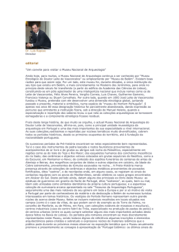 editorial "Um convite para visitar o Museu Nacional de Arqueologia"