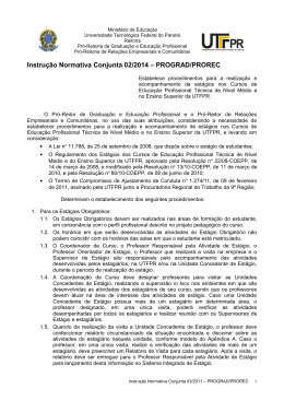 Instru&ccedil;&atilde;o normativa conjunta - Universidade Tecnol&oacute;gica Federal