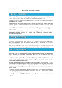 Apresenta&ccedil;&atilde;o da variante Touch Rugby