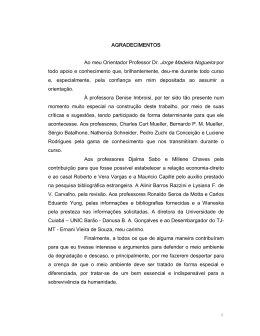 AGRADECIMENTOS Ao meu Orientador Professor Dr