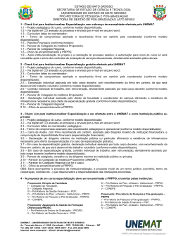 Check List - Tr&acirc;mite ()