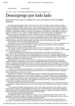 Desemprego por todo lado