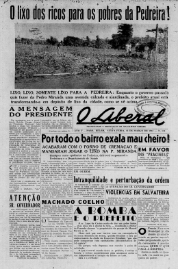 Por todo o bairro exala mau cheiro