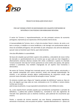 projecto de resolução nº429 /xii/1ª por um turismo atento às