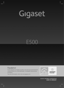 Gigaset E500 &ndash; O seu companheiro de valor
