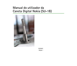 Manual do utilizador da Caneta Digital Nokia (SU-1B)
